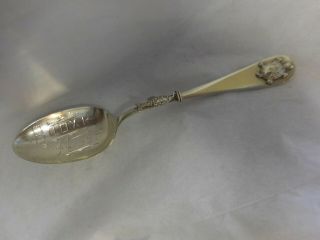 Biloxi Mississippi Sterling Silver Souvenir Spoon With Fish And Turtle