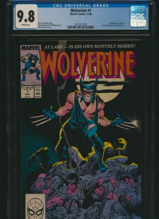 Wolverine 1 Marvel 1988 Cgc 9.  8 1st As Patch Claremont Hot S/h