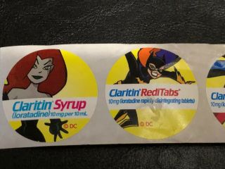 Batman Animated CLARITIN Giveaway Stickers - RARE PROMO PROMOTIONAL 3