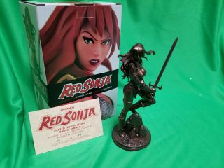 Dynamite Red Sonja Statue By Amanda Conner 7 1/2” Bronze 291 / 299 4b3