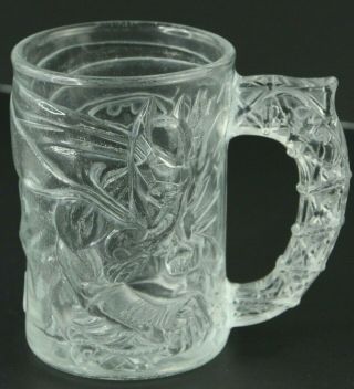 Vintage Clear Glass Mug Batman Forever From Mcdonald 