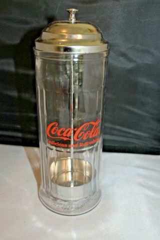 Vintage Coca Cola Straw Dispenser