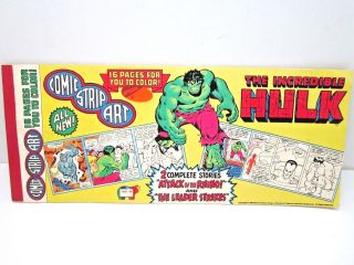 Vintage Rare 1980 Marvel Comics The Incredible Hulk Comic Strip Art Parkes Run