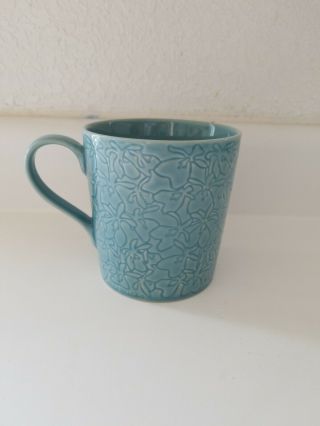 Starbucks Coffee Mug Light Blue Texture Floral Design House Stockholm 2010