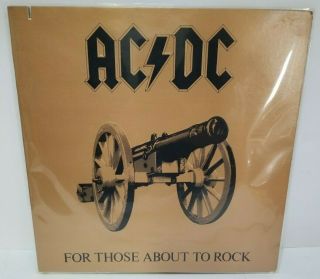 Ac/dc For Those About To Rock Vinyl Lp 1981 1st Pressing Masterdisc Rl Gatefold