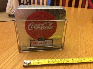 Set Of 4 Retro Style Coca Cola Coasters With Wire Stand