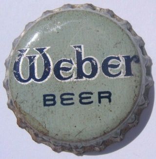 Weber Beer Bottle Cap; 1955 - 57; Waukesha,  Wisconsin; Cork