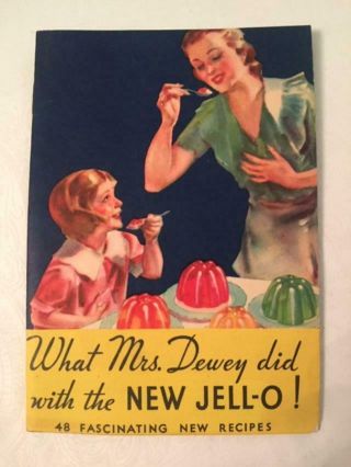 Antique Jello Advertising Booklet Jell - O Ice Mrs.  Dewey 1933 Recipe Book