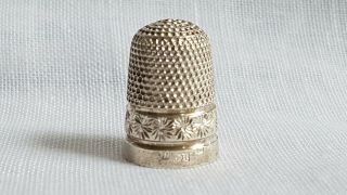 Antique George V Sterling Silver Thimble Size 9 Charles Horner Chester
