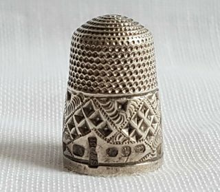 Antique 1916 George V Sterling Silver Thimble Henry Griffiths & Sons Birmingham