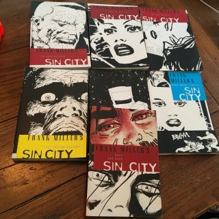 Set Of 7 Frank Miller Sin City 1 - 7 Dark Horse Comics Graphic Novels