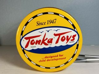 Tonka Toy Cookie Tin Can Pail Bucket and lunch box Limited Truck Yellow 6 