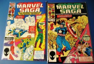 Marvel Saga: Official History Of The Marvel Universe 1 - 14 (1985)