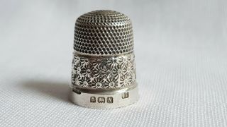 Antique 1925 George V Sterling Silver Thimble Henry Griffiths & Sons Birmingham