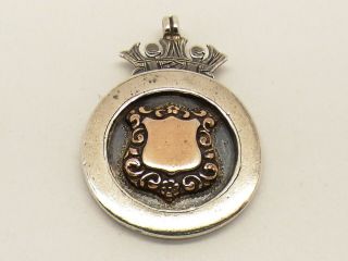 Vintage Sterling Silver Watch Chain Medal - 1938