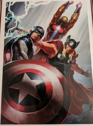 Avengers Trinity 47/500 Premium Fine Art Print Sideshow Alex Pascenko 2