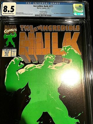 The Incredible Hulk 377 Cgc 8.  5 2nd Print (1st Professor Hulk)