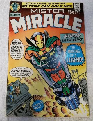 Mister Miracle 1 Vf 1971 Jack Kirby Dc Bronze Age Comics
