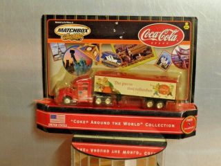 Coca - Cola Around The World " U.  S.  " Kenworth T - 2000 - Matchbox - - (cdc - 28)