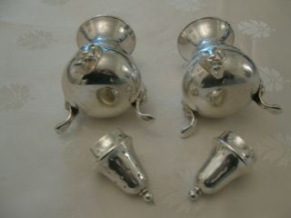 Vintage Arthur Price Silver Plated Salt and Pepper Shakers Lion Heads and Claw F 3