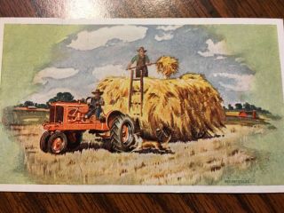 Vintage Post Card Allis Chalmers Model Wc Tractor Milwaukee,  Wi Vintage