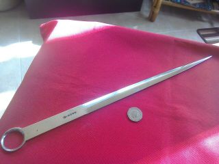 Very Large Antique Silver Plate Meat Skewer 14 " (35cms)