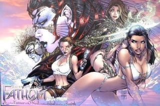 Fathom Witchblade Tomb Raider Crossover Poster 1 Michael Turner Oop 2000