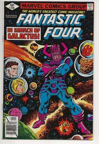 Fantastic Four 210 Vf/nm (marvel Comics,  1979) In Search Of Galactus