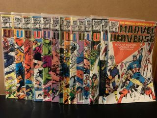 Official Handbook Of The Marvel Universe 1 - 15 Nm 1982