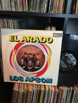 Los Apson Lp El Arado Latin Mexican 1967 Garage Rock & Roll Frat 60s