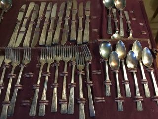 VTG WM.  Rogers.  MFG.  Co 44 Piece Extra Plate IS Flatware Set,  crafts,  projects 3