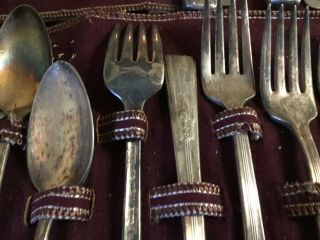 VTG WM.  Rogers.  MFG.  Co 44 Piece Extra Plate IS Flatware Set,  crafts,  projects 5