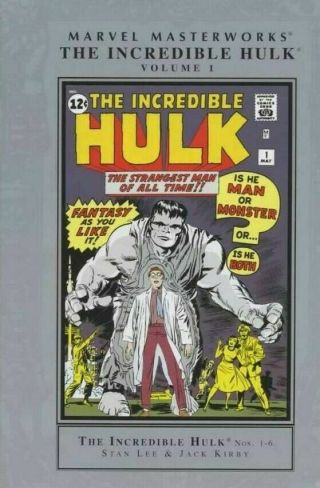 Marvel Masterworks Incredible Hulk Vol.  1 Hc Reprints 1 2 3 4 5 6 Lee Kirby