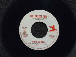 Northern Soul Kenny Burrell The Breeze And I Prestige 367 Dj M - Jazz