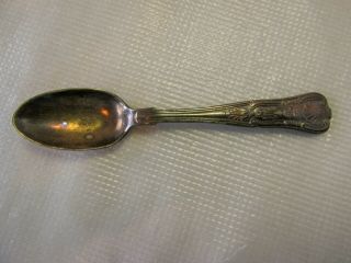 Usn Navy 1847 - Kings Pattern Demitasse Spoon Sterling Plate