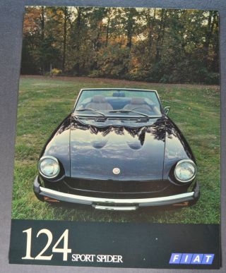 1977 Fiat 124 Sport Spider Sales Brochure Sheet 77