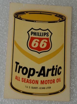 Phillips 66 Old Stock Nos Vintage Water Transfer Decal Trop - Artic Motor Oil