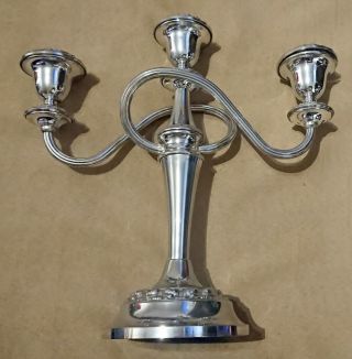 Silver Plated Candelabra 3 Sconce Ianthe England Tall Vintage Vgc