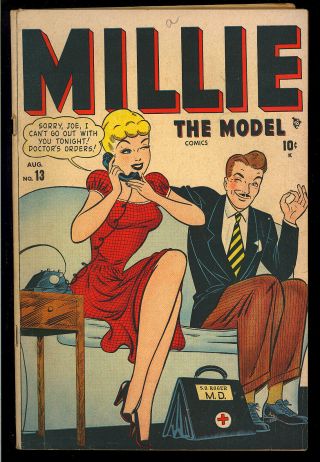 Millie The Model 13 Hedy Devine Teen Humor Kurtzman Marvel Comic 1948 Fn