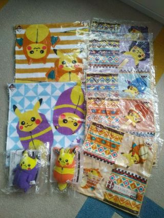 Pokémon Nebukuro Pikachu Sleeping Bag Lottery Towels Stuffed Keychains Banpresto