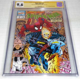Spider - Man 18 Cgc Ss Dual Signature Autograph Stan Lee Ghost Rider Sinister Six