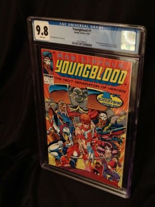 Cgc 9.  8 Youngblood 1 (1992) Rob Liefeld Cover,  Story,  Art - White Pages/new Case