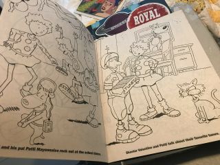 Nickelodeon Promotional Coloring Book EARLY 90 ' s DOUG RUGRATS REN AND STIMPY NM 3