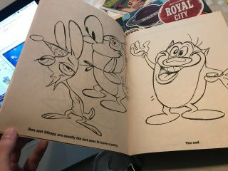 Nickelodeon Promotional Coloring Book EARLY 90 ' s DOUG RUGRATS REN AND STIMPY NM 5