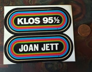 Klos 95 1/2 Joan Jett Radio Stickers Klos 95.  5 Rainbow