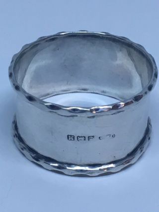 1936 Antique Solid Silver Napkin Ring Hallmarked Birmingham