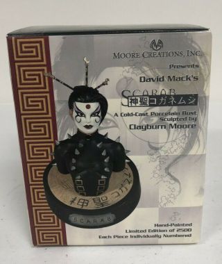 David Mack ' s SCARAB Porcelain Bust Statue Clayburn Moore Limited Edition 2