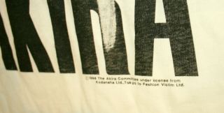 Anime Akira Committee Robot Arm T - Shirt Fashion Victim 1988 NOS 5