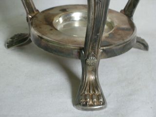 Vintage Silverplated Claw Foot Claws Footed Candle Holder Fondue Bowl Stand ?