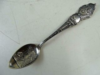 Antique Souvenir Sterling Silver Demitasse Teaspoon Spoon Bermuda Fish Vintage